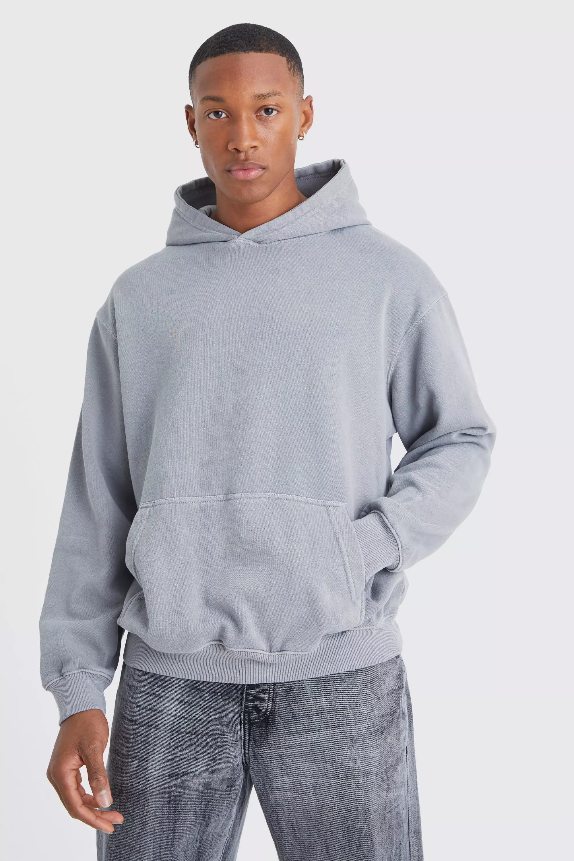 Oversized light best sale grey hoodie